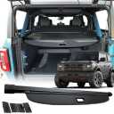 Cargo Cover for Ford Bronco Accessories 2024-2021(4-Door),Retractable Carbon Fiber Texture Trunk Cover Security Sun Shade Privacy Screen(Not fit for Bronco Sport & 2-Door Version)