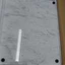 Diflart Natural Marble Pastry Board for Kitchen, 16x20 Inch, White, Stone Cutting Board Large for Dough Chocolate, Carrara Bianco, Marble Slab Christmas Thanksgiving Gift (White with Grey Veins)