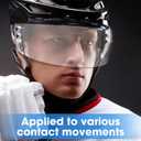 Copkim Straight Cut Hockey Helmet Clear Visor Vented Cut Anti Scratch Hockey Visor Inside Anti Fog Ice Hockey Helmet Shield Installation Clear Hockey Half Shield Visor