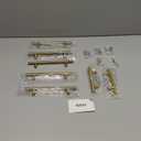 Haliwu 5 Pack Cabinet Handles Brass Gold Cabinet Pulls 5 Inch Hole Center Drawer Pulls Modern Bar Dresser Handles for Bathroom Kitchen Bedroom