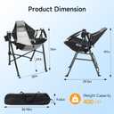 Hammock Camping Chair with Adjustable Backrest, 400lbs Heavy Duty Portable Swing Chair Outdoor with Headrest and Cup Holder, Foldable Camping Chair for Camping, Travelling, Patio, Lawn, Black