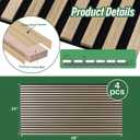 NeatiEase 4Pcs Acoustic Wood Panels for Wall, 48"x24" Wood Slat Wall Panel
