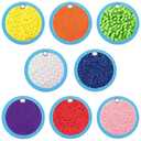 Boao 8 Set Mini Sensory Mats Assorted Textured Play Mats Sensory Floor Tiles Educational Tactile Toys for Activity(4 Inch,Round)