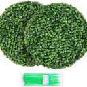 2 Pack 19" Artificial Boxwood Topiary Ball with Ultra-Dense 8-Layer Foliage - UV-Resistant Faux Boxwood Plant for Outdoor Garden, Balcony, Backyard, Home Decor, Premium Decorative Topiary Balls