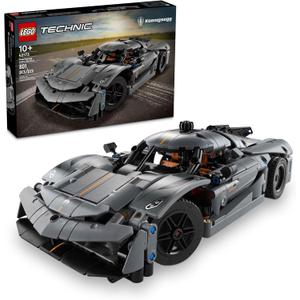 LEGO Technic Koenigsegg Jesko Absolut Grey Hypercar, Sports Car Building Set for Boys and Girls, Vehicle Racing for Kids, Buildable Model Kit, Sport Car Toy, Motor Enthusiasts Gift, 42173