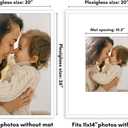 Americanflat 20x26 Picture Frame with Polished Plexiglass - Use as 11x14 Frame with Mat or Display 20x26 Photo Without Mat - Streamline Collection - Thin Border Picture Frames for Wall - White