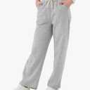 Rolanko Girls Wide Leg Sweatpants Straight Pants for Kids Girls Trousers with Pockets Sweats. size 150