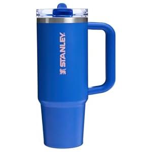 STANLEY Quencher ProTour Flip Straw Tumbler with Leakproof Lid | Built-In Straw & Handle | Cupholder Compatible for Travel | Insulated Stainless Steel Cup | BPA-Free (30 Ounces, Blue)