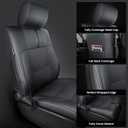for Toyota Tundra Seat Covers 2022-2025 2026, Full Covered Black Seat Protectors Pickup Truck Car Leather Seat Cover Set for Tundra SR SR5 (Double Cab/CrewMax) 2026 2025 2024 2023 2022 Accessories