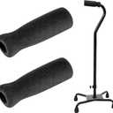 Timtin Foam Cane Handle Grip Replacement Offset Walking Hand Foam Handle for Bicycle Handlebars Walking Cane Accessories 4.53 x 0.98 x 0.98 Inch, Black