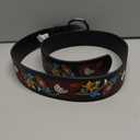 Beautiful Nomad Belts for Women Western Fashion Boho Embroidery PU Leather Belt for Jeans Dress (Black, XS/S)