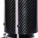 Carbon Fiber 3-Inch Inlet 4-Inch Outlet Car Exhaust Tips Fit for 76 mm 3 Inch Exhaust Pipe Tailpipe Tail Need Exhaust Port Height>5 Inch Widht>5 Inch