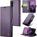 for Samsung Galaxy A36 5G Case, Premium PU Leather Wallet Case Flip Cover with [RFID Blocking][Card Holder][Stand Function] Shockproof Protective for Samsung Galaxy A36, Purple