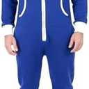 Juicy Trendz Unisex Hooded Onesies Jumpsuit – Non Footed Adult One-Piece Pajamas for Men & Women, Cozy Nightwear & Loungewear, Size XX-Large