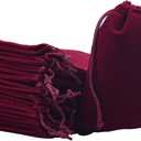 Sansam 50pcs Small Wine Drawstrings Velvet Gift Bags Jewelry Pouches for Wedding Favors, Candy Bags, Party Favors, 2.8x3.6'' (1 Count (Pack of 50))