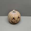 3 Pcs Terracotta Pumpkin Decorations 9-inch and 5-inch Halloween Party Plastic Glowing Pumpkin Indoor and Outdoor Lights, Halloween Home Create Decorations