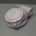 141Pcs Space Party Supplies for Boys Baby Shower 1st 2nd Birthday Party Decorations Blue Moon Star Outer Space Planet Theme Plates Napkin Cups Forks Knives Tableware Set for 20 Guests