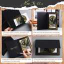 Fainne 150 Pack Photo Folders 4x6Inch Cardboard Picture Frame Photo Frame Thank You Cards Cardboard Folders Paper Greeting Cards Inserts for Portraits Christmas Wedding (4 x 6 Inch,Black and Gold)