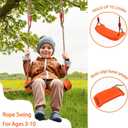 Tree Swing Seat, Swing Set Accessories for Kids Outdoor & Indoor Playground, Orange
