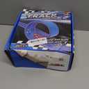 Flexible Race Track for Kids 15 Feet of DIY Flex Track Race with 2 Cars & 3 Strong Suction Cups Car Ramp Toy Track, for Kids Ages 3+, Blue Green