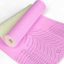 LOLLIPOP Thick Yoga Mat, Non-Slip Exercise Mat for Yoga, Pilates, Stretching Fitness & Exercise Mat with Easy-Cinch Carrier Strap (24" Standard, Pink & Lime Green Lollipops)