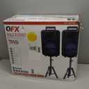 QFX PBX-800TWS 8-Inch TWS Bluetooth Stereo PA System with 2 8" Speakers, 2 Microphones, 2 Stands, and a Remote Control