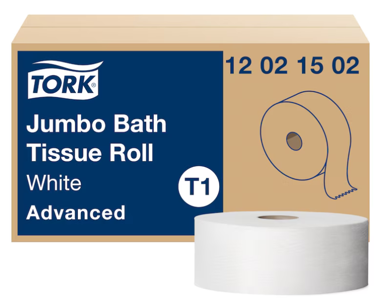 Tork Advanced Jumbo Bath Tissue Roll, 2-Ply, 10 inch Dia.