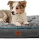 Bedsure Waterproof Dog Bed for Medium Dogs - 4 Inch Thicken Up to 45lbs Pet Mat Pillows with Removable Washable Cover, Grey (30.0"L x 20.0"W x 4.0"Th)