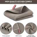 Nialnant 6 Pack KitchenTowels,Super Absorben & Soft Dish Towels for Drying Dishes,Kitchen Gadgets,Cleaning Rags,Hand Towels-13 x 28 Inch,Brown