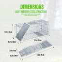Humane Way Folding 32 Inch Live Humane Animal Trap - Safe Traps for All Animals - Raccoons, Cats, Groundhogs, Opossums - 32" L x 10.2" W x 12.2" H
