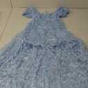 Daphne Regency Women's Blue Lace Dress Light Blue S