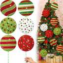 Hungdao 6 Pcs 15.75'' Large 3D Christmas Peppermint Lollipop Yard Decorations Red Green White Candy Signs with Stakes Xmas Winter Holiday Garden Sign Photo Prop Decor for Tree Lawn Patio Driveway