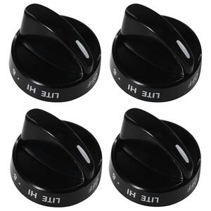 GYOFFULL 316442513 Stove Knob Black Gas Oven Range Control Assembly Compatible with Frigidaire, Kenmore, Sears Burner (4PACK)