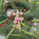 6 Ft Christmas Artificial Pine Vine Garland Green Norfolk Swags Garland Snowy Red Berries Pinecones Pine Needles Garlands for Christmas Holiday Xmas Winter Mantle Party Table Centerpiece Decorations