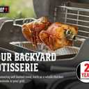 Weber Grill Rotisserie Kit for Genesis II 200/300 Series - Great for Slow Roasting Chicken, Lamb, Ribs, or Turkey on Your Grill; Includes Spit, Forks, and Motor