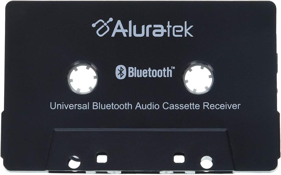 Aluratek Universal Bluetooth Audio Cassette Receiver, Built-in Rechargeable Battery, Up to 8 Hours Playtime, Audio Receiving up to 33 Feet, ABCT01F