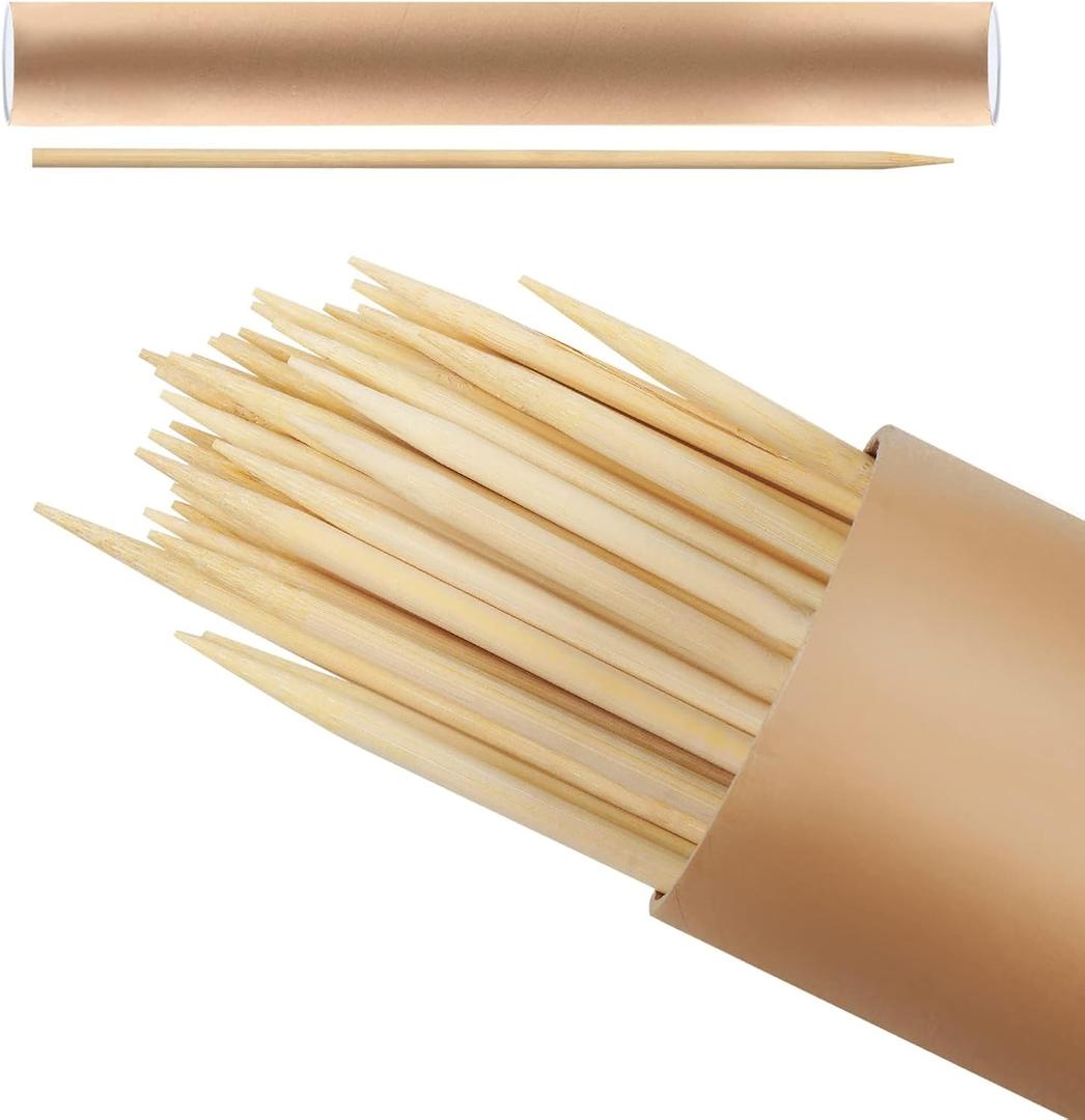 BETESINE 6.3mm Thick 24 inch (Approx 2FT) Extra Long marshmallow sticks for fire pit, Bamboo Skewers for Grilling, 100 PCS Smores sticks for Fire Pit, Campfires, Hot Dogs, DIY Crafts & Plant Support