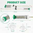 W11130362 Washer Suspension Rod WTW5000DW2 WTW5000DW3 WTW5000DW1 MVWX655DW1 MVWC565FW2 MVWC565FW1 Washer Suspension Rod Kit Fits Maytag, Kenmore, Amana Washer - Replaces W10594080 W10735786 W10748956