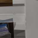 PVWIIK Full Size Montessori Floor Bed Frame with Convertible Door & Wood Slats for Kids,Wood Montessori Bed with Safety Guardrails for Girls & Boys,White