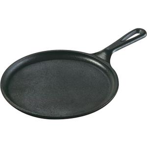 Lodge Cast Iron Griddle 8 Inch Round Pre-Seasoned Griddle Pan for Pancakes, Tortillas, and More Induction, Grill, Oven & Campfire Compatible Made in USA, Non-Toxic, PFAS-Free