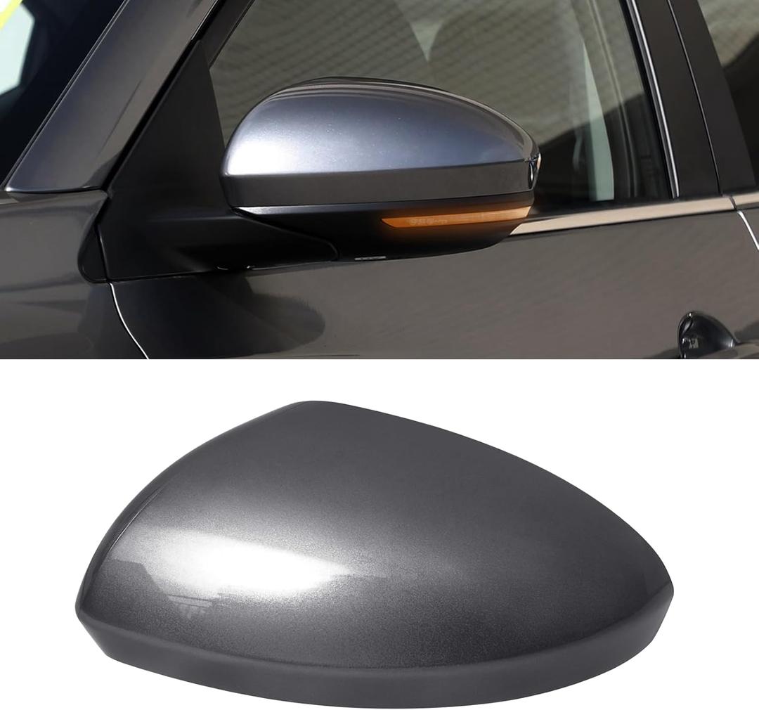 Moonlinks Compatible with Nissan Sentra 2020 2021 2022 2023 2024 Side Mirror Cover Replacement, Gray Left Driver Side Clip-on Mirror Cap for Sentra S/SR/SV/Sense/Advance/Exclusive