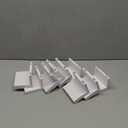 9-Pack Floating Shelves by RicherHouse, Plastic Display Ledges for Tiny Decor, Small Wall Shelf with 2 Types of Installation - White 4 inch D x 3.3 inch W x 3 inch H