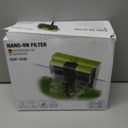 Aquarium Filter Hang on Fish Tank Filters Adjustable Ultra-Quiet Powerful U-V Fish Tank Filter for Aquariums Up to 45 Gal, Green Clean Machine