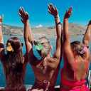 3 x Flower Hair Claw Clips - 3PCS Big Clips for Women/Girls, Cute Nonslip Medium Colorful Hawaiian Flower Clips with Strong Hold for Thick/Thin Hair