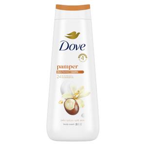 Dove Body Wash 3 Count Pampering Shea Butter & Vanilla, Healthy-Looking Skin Gentle Skin Cleanser with 24hr Renewing MicroMoisture 20 oz