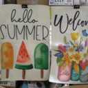 Seasonal Garden Flags for Outside, 12x18 Double Sided Yard Flags Outdoor Holiday Decor Set of 12 Small Burlap Welcome Garden Flags for All Seasons (Seasonal 02)