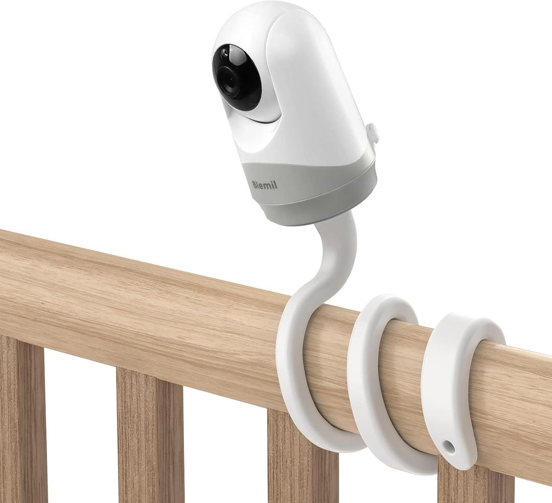 HOLACA Flexible Twist Mount for Hellobaby HB6550/HB65/HB66/HB248, Blemil Baby BL9052-2,JUAN2215 and VTimes302 Baby Monitor Camera Stand Bracket for Crib Without Tools or Wall Damage(Twist Mount)