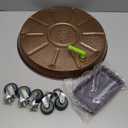 20" 3Pack Metal Plant Caddy with Wheels - Durable & Heavy Duty, Plant Dolly, Indoor/Outdoor Use, Lockable Casters for Easy Maneuvering, Large Flower Pot Stands for Gardens, Balconies