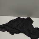 BORIFLORS Women's Sexy Ruched Bodycon Midi Dresses Elegant Mesh Long Sleeve Square Neck Ruffle Hem Cocktail Party Dress (Medium, Black)