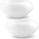 2 Pcs 6'' White Mushroom Ceil Lamp Shade Actual 5-1/2'' Fitter Mushroom Light Globes Light Fixture Cover Lampshade Replacement for Pendant Light Home Bedroom Living Room Decoration